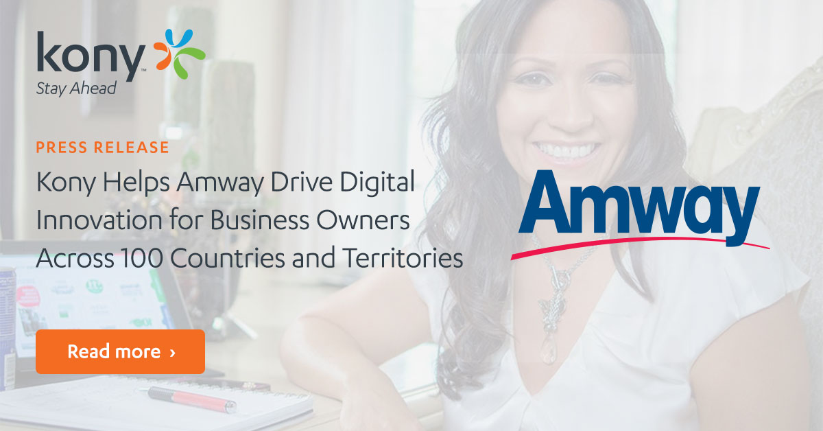 kony helps amway drive digital innovation for business amway owners